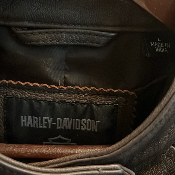 Dark Brown Harley Davidson Women’s Soft Leather Jacket - Picture 3 of 9